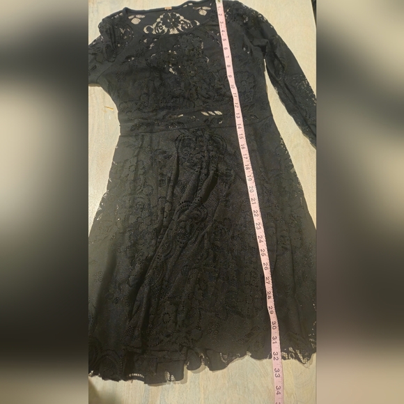 Free People Black Lace Lovers Folk Dress - Picture 8 of 8